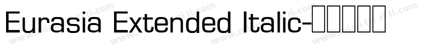 Eurasia Extended Italic字体转换
